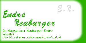 endre neuburger business card